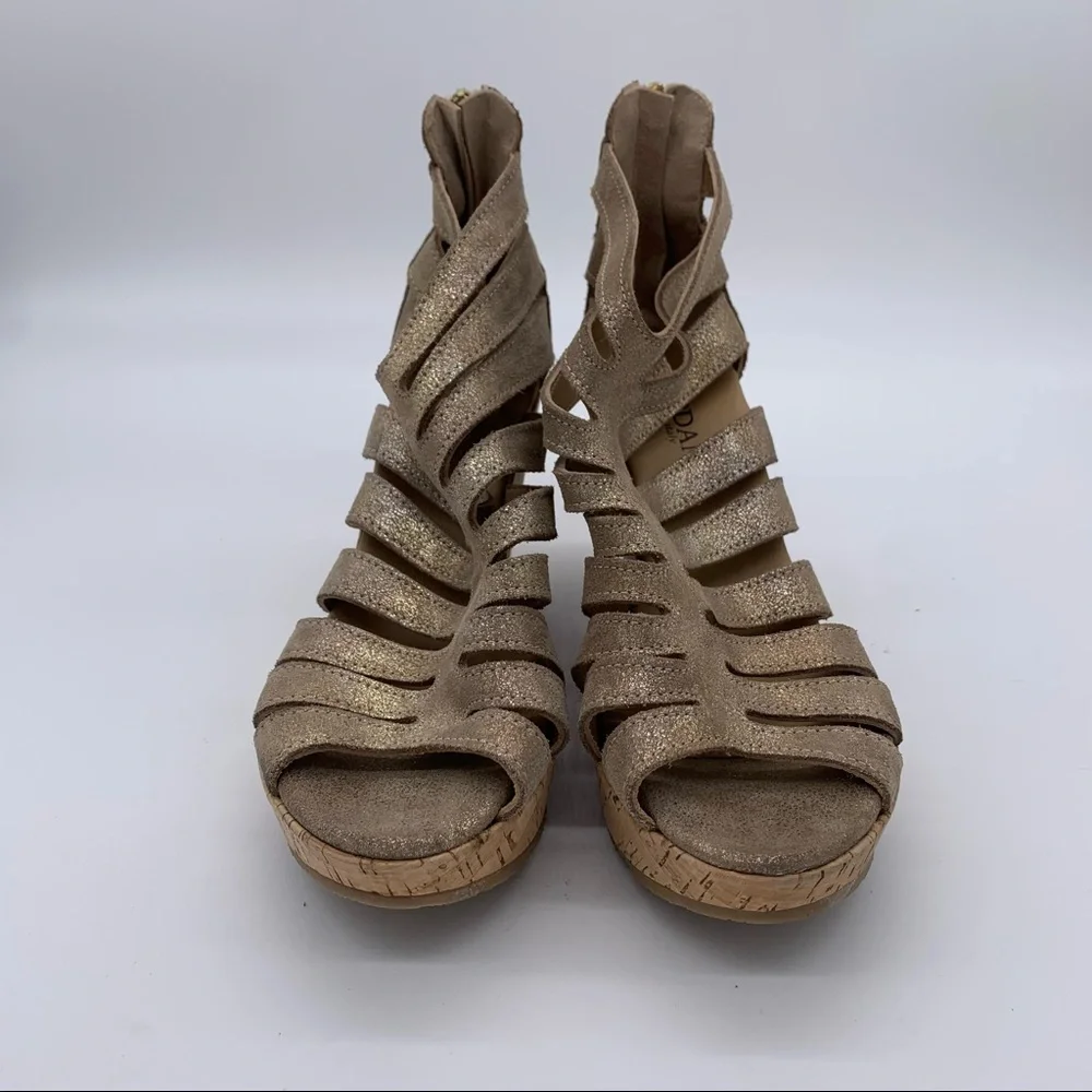 Cordani Electra Wedge Sandal‎ Cage Platform Suede